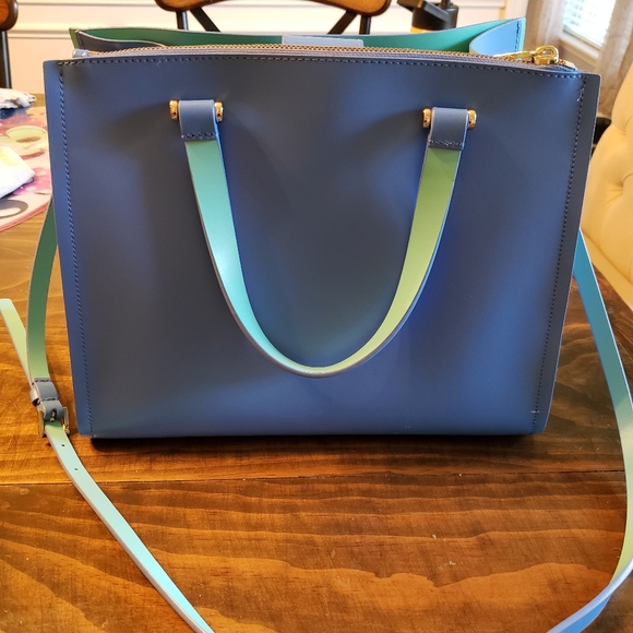 Kate spade blue satchel crossbody - Picture 6 of 10